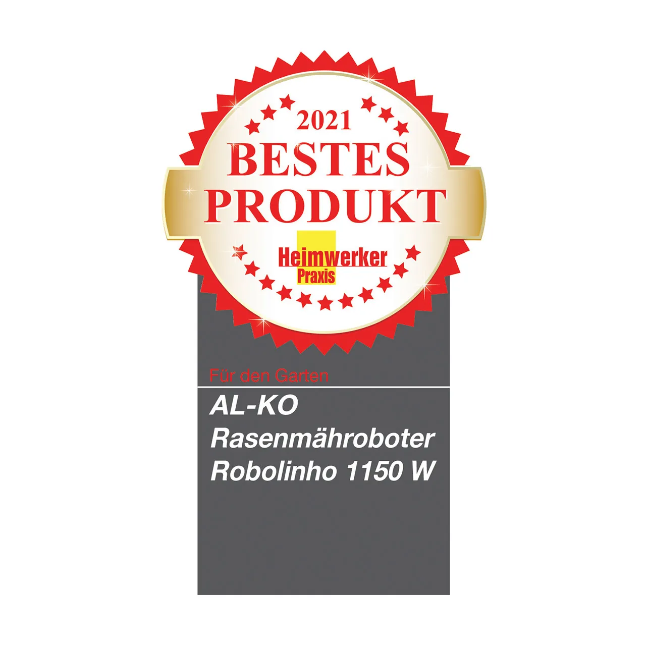Testsiegel Heimwerkerpraxis Bestes Produkt | AL-KO Robolinho 500 W