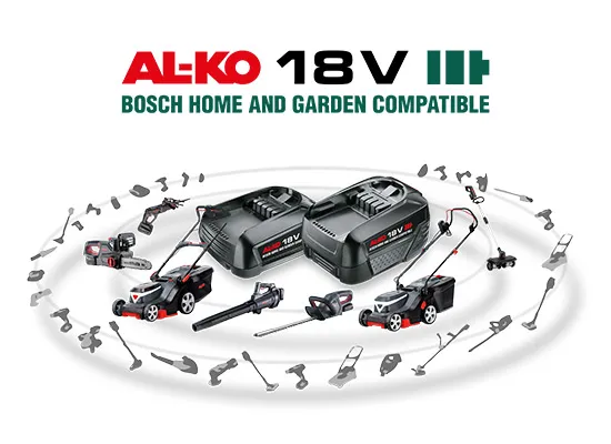 18 V Bosch Home & Garden compatibleGartengeräte | AL-KO Gardentech